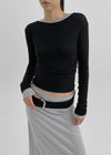 [MADE] Sheer Ultensel Round Long Sleeve T-Shirt (Tencel 86%)