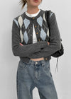 Gilet en tricot Argyle Huk