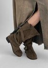 Gruntz Schnalle Faltbare Wildleder Stiefel