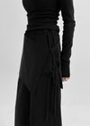 DALLAS SET - WRAP SKIRT WIDE BANDING PANTS