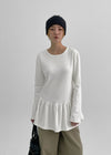 I-line layered flare long sleeve tee