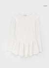 I-line layered flare long sleeve tee