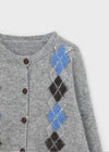 TAKER ARGYLE WOLLRUNDSTRICKCARDIGAN