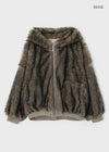 Pop pop pop two way fur hoodie