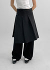 Stelby Pleated Wrap Midi Skirt