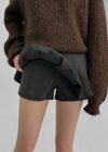 Lipton Wool Pleated Mini Skirt Pants