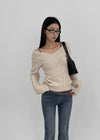 Shocker Cable Slim V-Neck Knit