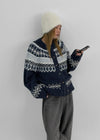 Salvien Nordic Wool Knit Cardigan