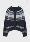 Salvien Nordic Wool Knit Cardigan