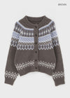 Salvien Nordic Wool Knit Cardigan