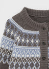 Salvien Nordic Wool Knit Cardigan