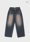 Hasfit Washed Wide Denim Pants