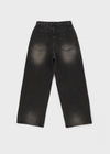 Hasfit gewaschene weite Denim-Hose