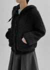 Nerman Hairy Hooded Cardigan