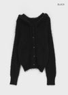 Nerman Mabuhok na Hooded Cardigan