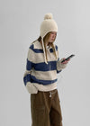 Keyang Stripe Collar Alpaca Wool Knit