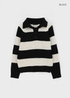 Keyang Stripe Collar Alpaca Wool Knit