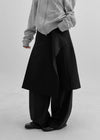 Ouke Pleats Wrap Midi Skirt