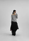 Ouke Pleats Wrap Midi Skirt