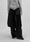 Ouke Pleats Wrap Midi Skirt