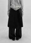 Ouke Pleats Wrap Midi Skirt