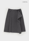 Ouke Pleats Wrap Midi Skirt