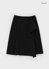 Ouke Pleats Wrap Midi Skirt