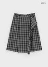 Ouke Pleats Wrap Midi Skirt