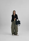 Pannen Pintuck Washing Balloon Wide Cargo Pants