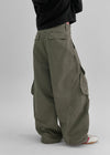 Pantalones cargo anchos Pannen Pintuck Washing Balloon