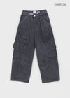 Pannen Pintuck Washing Balloon Wide Cargo Pants