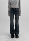 Pantalon en denim bootcut lavé Slut