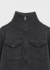 Camber Pocket Two Way Knit Zip-up