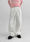 Pantalons larges en coton Dates