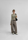 Tagen Folding Wide Cotton Pants