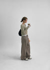 Tagen Folding Wide Cotton Pants