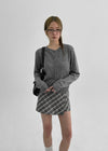 Cardigan en tricot rond mitaines