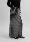 Remon Stripe Slit Banding Long Skirt