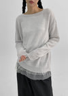 Risco Loose Fit Boat Neck Wool Knit