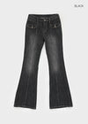 Solua Pocket Incision Boot Cut Denim Pants