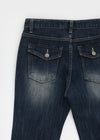 Solua Pocket Incision Boot Cut Denim Pants