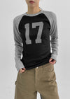 Haminan Color Combination Raglan Long Sleeve T-shirt