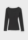 Molk Layered Ribbed Henry-neck Long Sleeve T-shirt