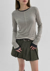 Lavits See -through Long Sleeve T-shirt (Wool 30%)