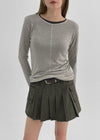 Lavits See -through Long Sleeve T-shirt (Wool 30%)