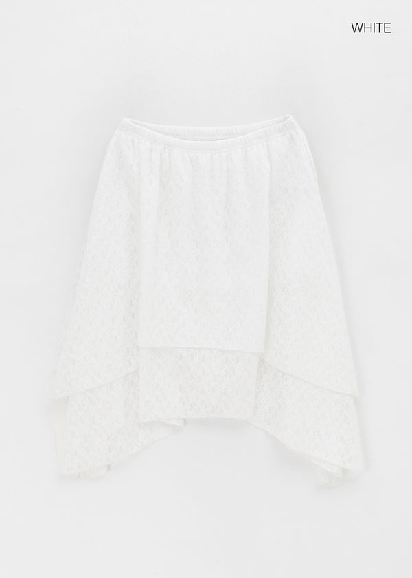 [MADE] Cottage Unbalanced Lace Skirt