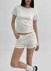 Caton SET - Kurzarm Crop-Top, Banding Shorts