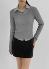 Huling U-Neck Round Ribbed Knit