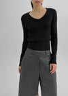 Shatz Long Sleeve V-Neck Knit