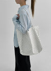 Suitpi Cotton Dot Shoulder Bag